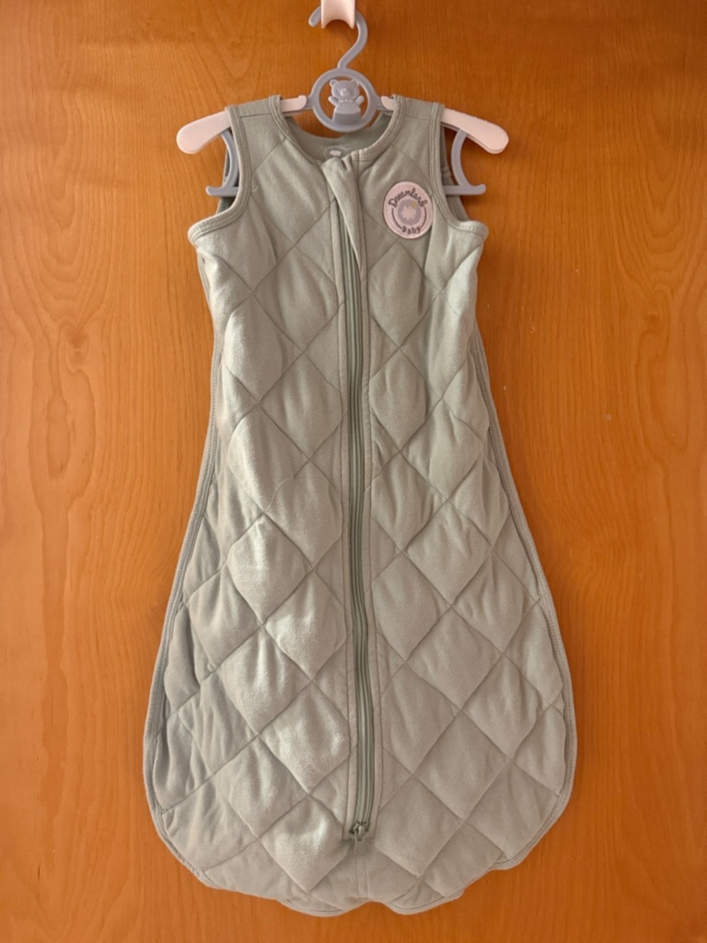 Quilted Sleep Sack for Kids in Sage Green - Soft Sleeveless Wearable Blanket